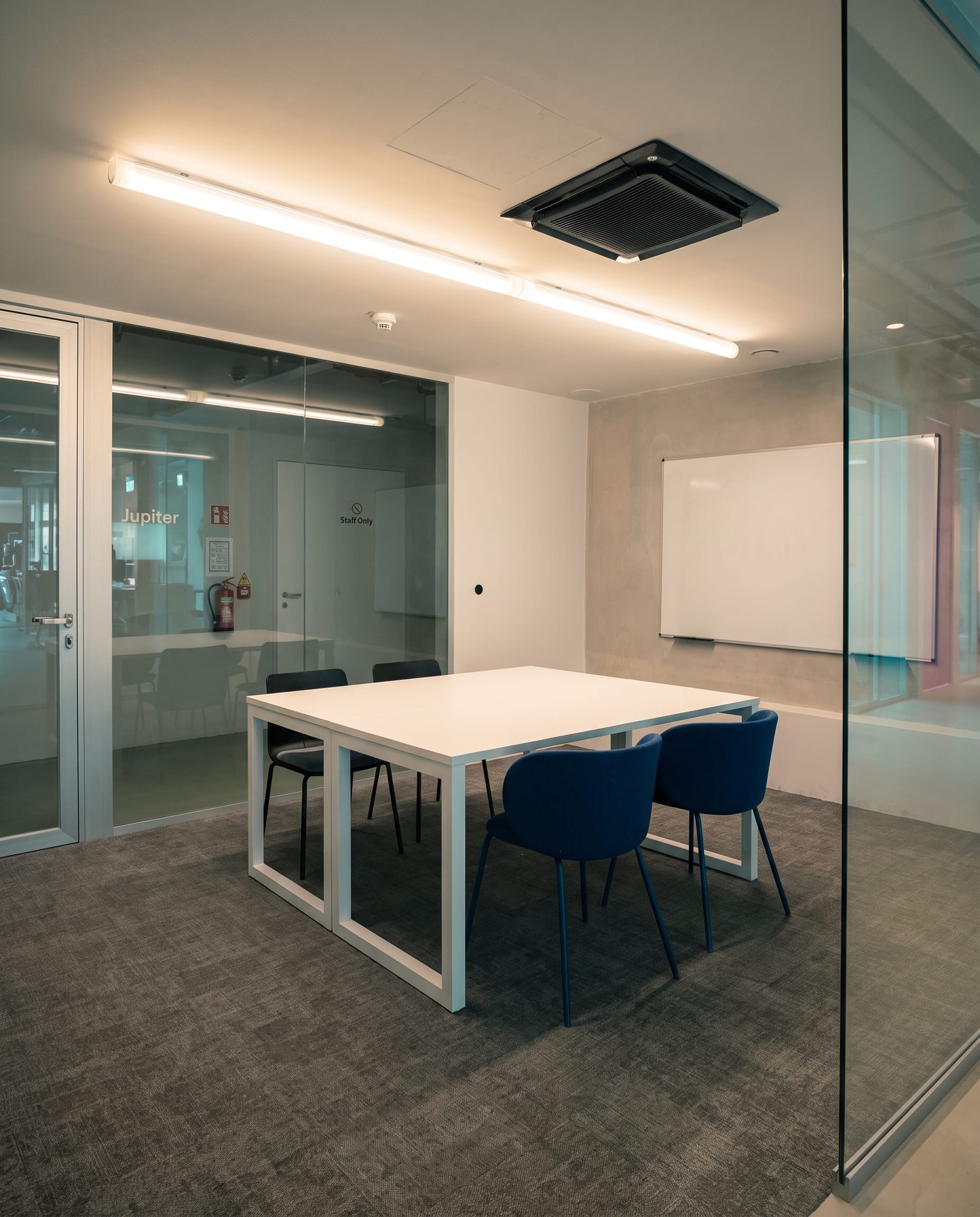 The Jupiter meeting room, used as a conference breakout room